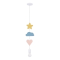 Suspension pour enfant sur câble TRIO 1xE27/20W/230V jaune/bleu/rose