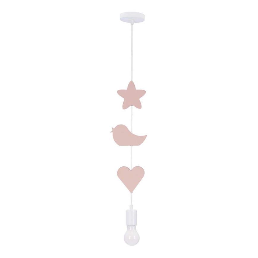 Suspension pour enfant TRIO 1xE27/20W/230V rose/blanc