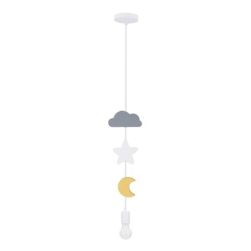 Suspension pour enfants TRIO sur câble 1xE27/20W/230V gris/blanc/jaune