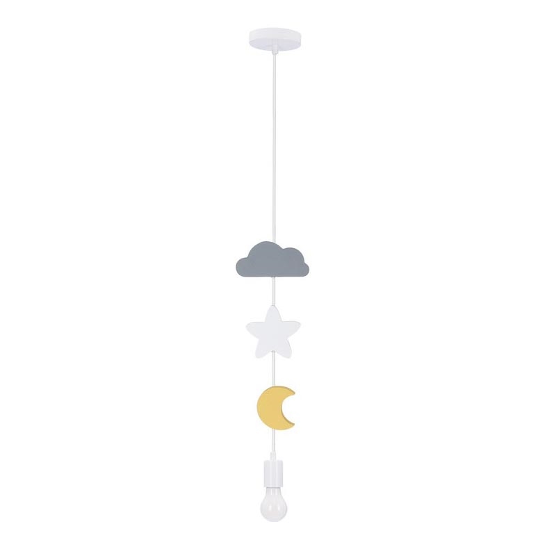 Suspension pour enfants TRIO sur câble 1xE27/20W/230V gris/blanc/jaune