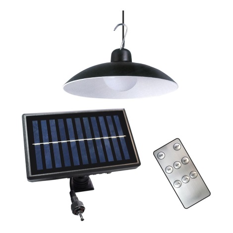 Suspension solaire à intensité variable avec détecteur de crépuscule LED/6W/3,7V 800 mAh IP44 + télécommande