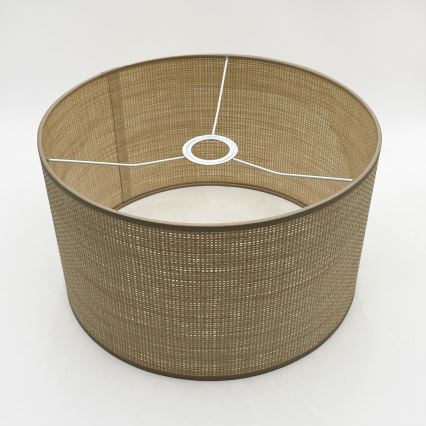 Suspension sur câble AIDA 1x E27/15W/230V Ø 35 cm chêne/raphia