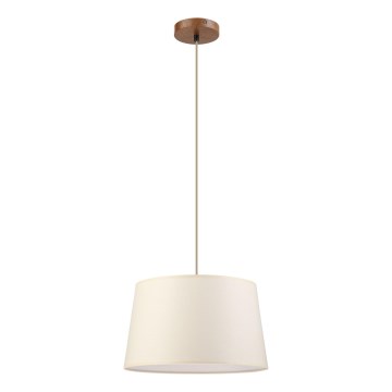 Suspension sur câble AIDA 1xE27/15W/230V Ø 35 cm chêne/crème