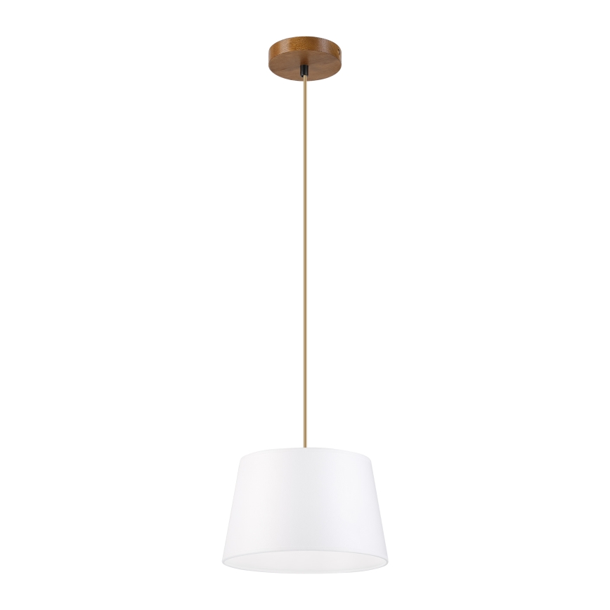 Suspension sur câble AIDA 1xE27/60W/230V Ø 25 cm chêne/marron/blanc