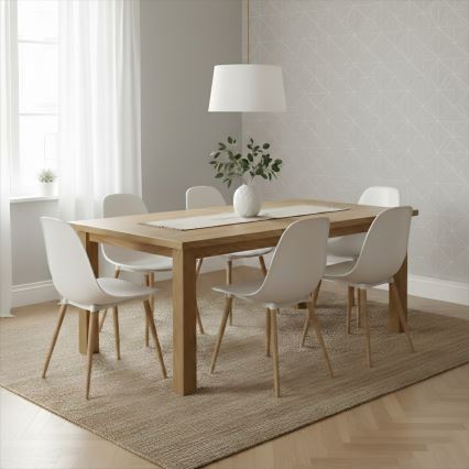 Suspension sur câble AIDA 1xE27/60W/230V Ø 35 cm chêne/marron/blanc