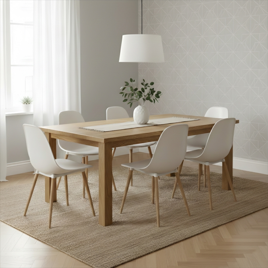 Suspension sur câble AIDA 1xE27/60W/230V Ø 35 cm chêne/noyer/blanc