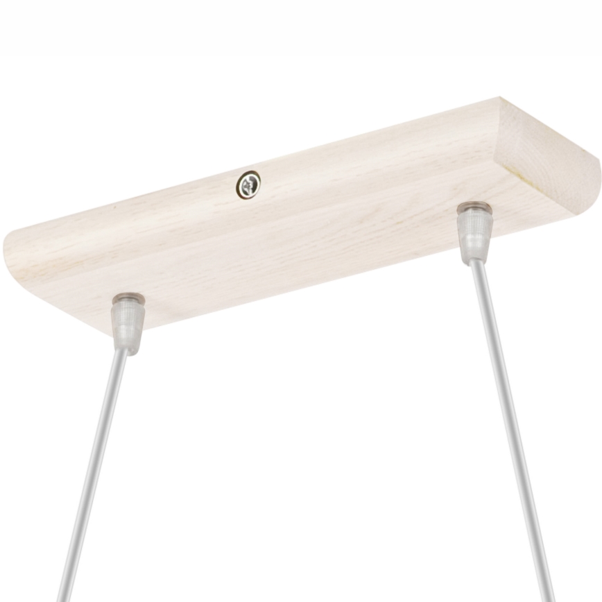 Suspension sur câble AIDA 2xE27/60W/230V Ø 35 cm chêne/blanc