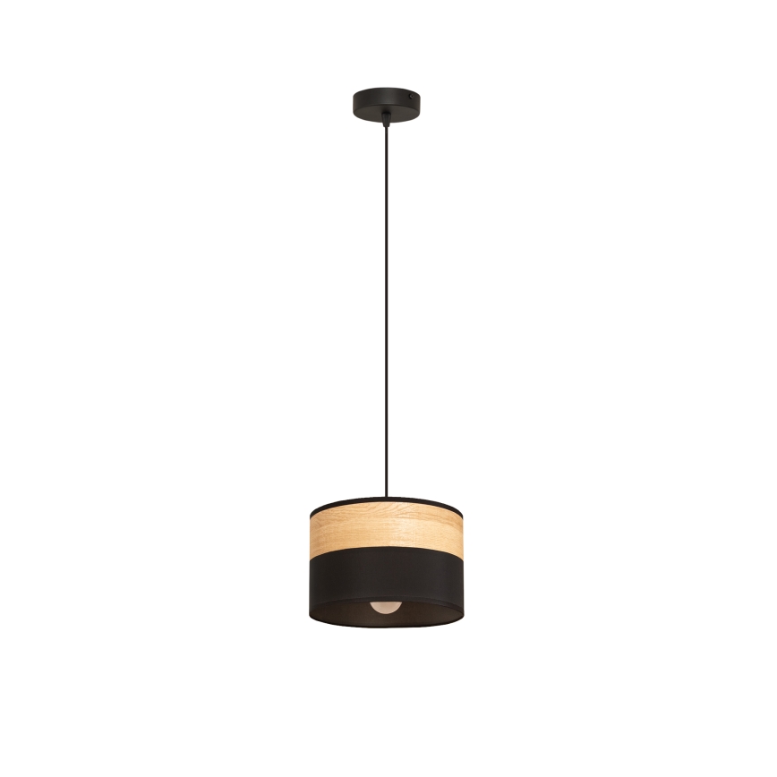 Suspension sur câble ALBA 1xE27/15W/230V Ø 20 cm noir/marron