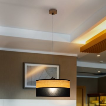 Suspension sur câble ALBA 1xE27/15W/230V Ø 40 cm noir/marron