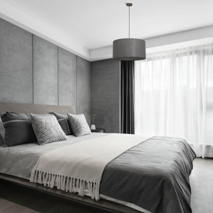 Suspension sur câble ALBA 1xE27/15W/230V Ø 45 cm, gris