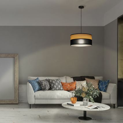 Suspension sur câble ALBA 1xE27/15W/230V Ø 45 cm noir/marron