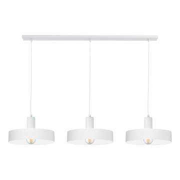 Suspension sur câble ARCANE 3xE27/60W/230V blanche