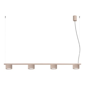 Suspension sur câble AURA, 4 culots GX53, 10 W, 230 V, taupe