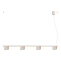 Suspension sur câble AURA 4xGX53/10W/230V crème