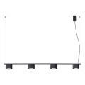 Suspension sur câble AURA 4xGX53/10W/230V noir