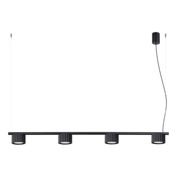 Suspension sur câble AURA 4xGX53/10W/230V noir
