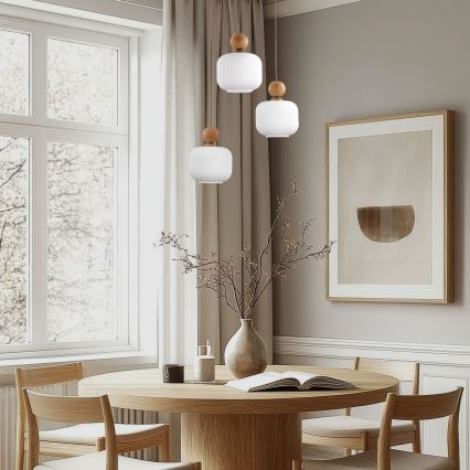 Suspension sur câble BALLO 3xE14/10W/230V beige