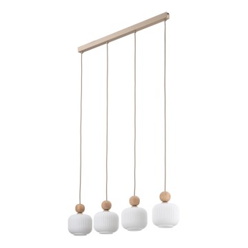 Suspension sur câble BALLO 4xE14/10W/230V beige
