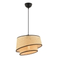 Suspension sur câble BARETTE 1xE27/60W/230V beige/noir