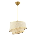 Suspension sur câble BARETTE 1xE27/60W/230V crème/dorée