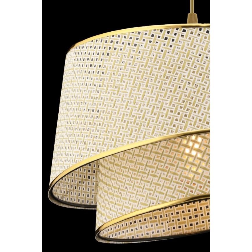 Suspension sur câble BARETTE 1xE27/60W/230V crème/dorée