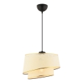Suspension sur câble BARETTE 1xE27/60W/230V crème/dorée
