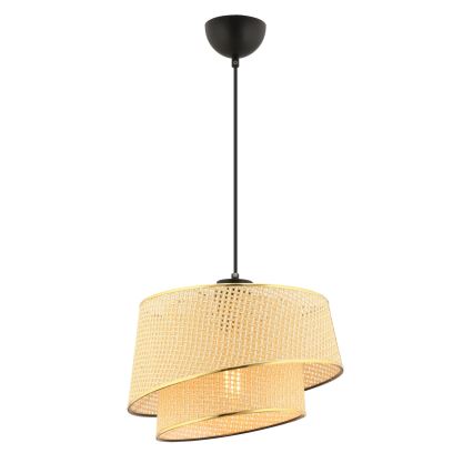 Suspension sur câble BARETTE 1xE27/60W/230V, finition marron/doré