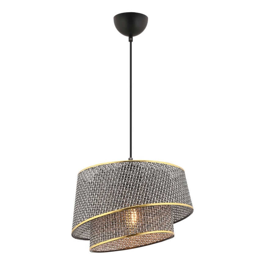 Suspension sur câble BARETTE 1xE27/60W/230V gris/doré