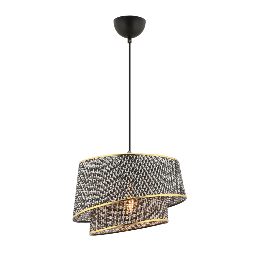 Suspension sur câble BARETTE 1xE27/60W/230V gris/doré