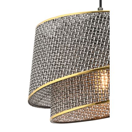 Suspension sur câble BARETTE 1xE27/60W/230V gris/doré