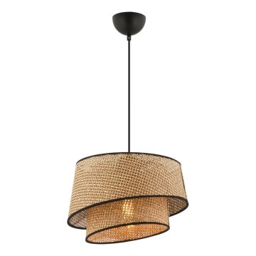 Suspension sur câble BARETTE 1xE27/60W/230V marron/noir