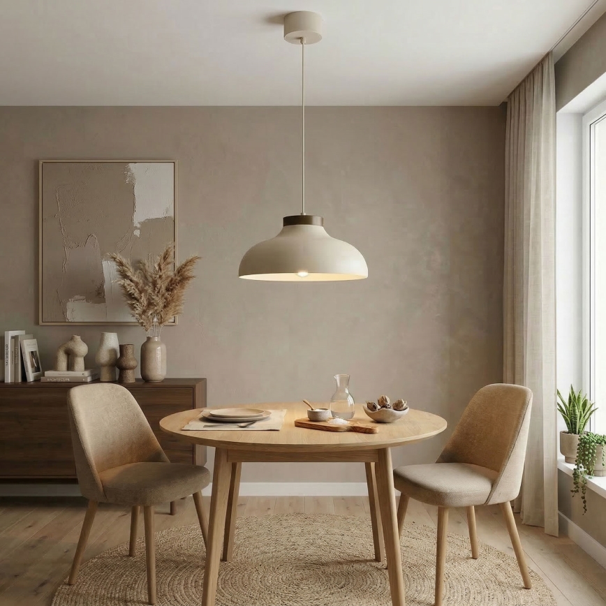 Suspension sur câble BASCA 1xE27/15W/230V beige/marron