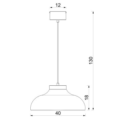 Suspension sur câble BASCA 1xE27/15W/230V marron