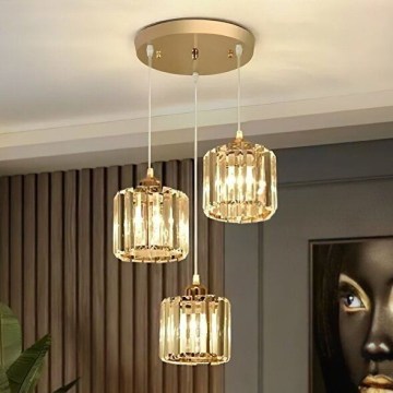 Suspension sur câble BELLA 3xE27/40W/230V dorée
