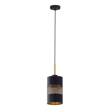 Suspension sur câble BOGART 1xE27/15W/230V noir/doré