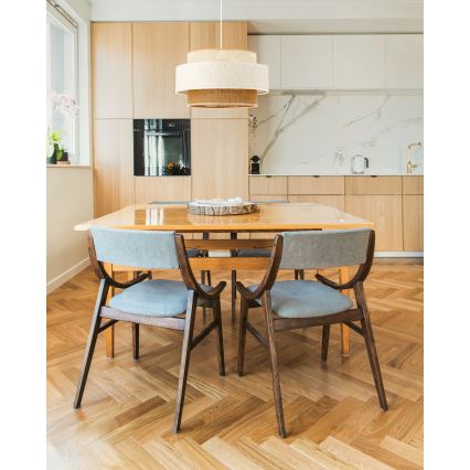 Suspension sur câble BOHO 1xE27/60W/230V Ø 40 cm blanc/jute