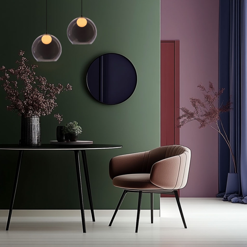 Suspension sur câble BRIN 1xG9/15W/230V noir fumé