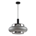 Suspension sur câble BRIZI 1xE27/40W/230V gris/fumé