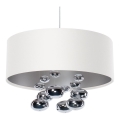 Suspension sur câble BUBBLE 1xE27/60W/230V Ø 40 cm blanc