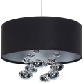 Suspension sur câble BUBBLE 1xE27/60W/230V Ø 40 cm noire