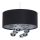 Suspension sur câble BUBBLE 1xE27/60W/230V Ø 40 cm noire