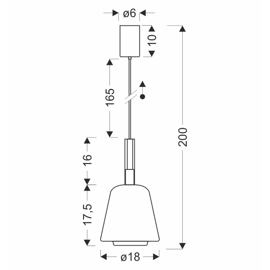 Suspension sur câble BUENO 1xGX53/9W/230V Ø 18 cm, noir fumé