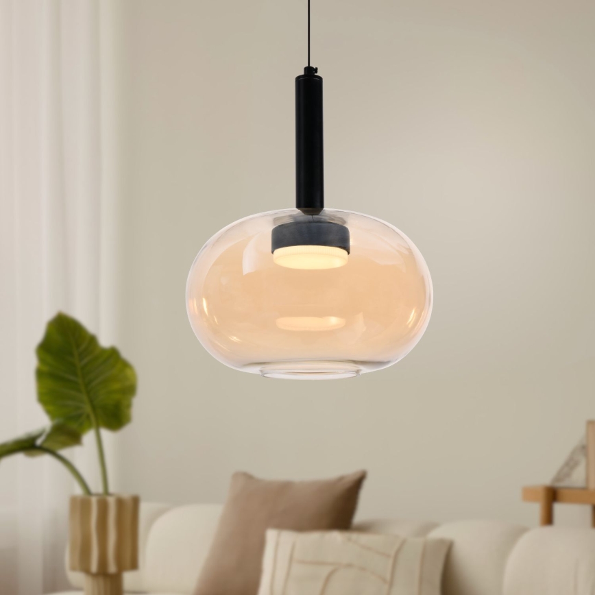 Suspension sur câble BUENO 1xGX53/9W/230V Ø 25 cm beige fumé