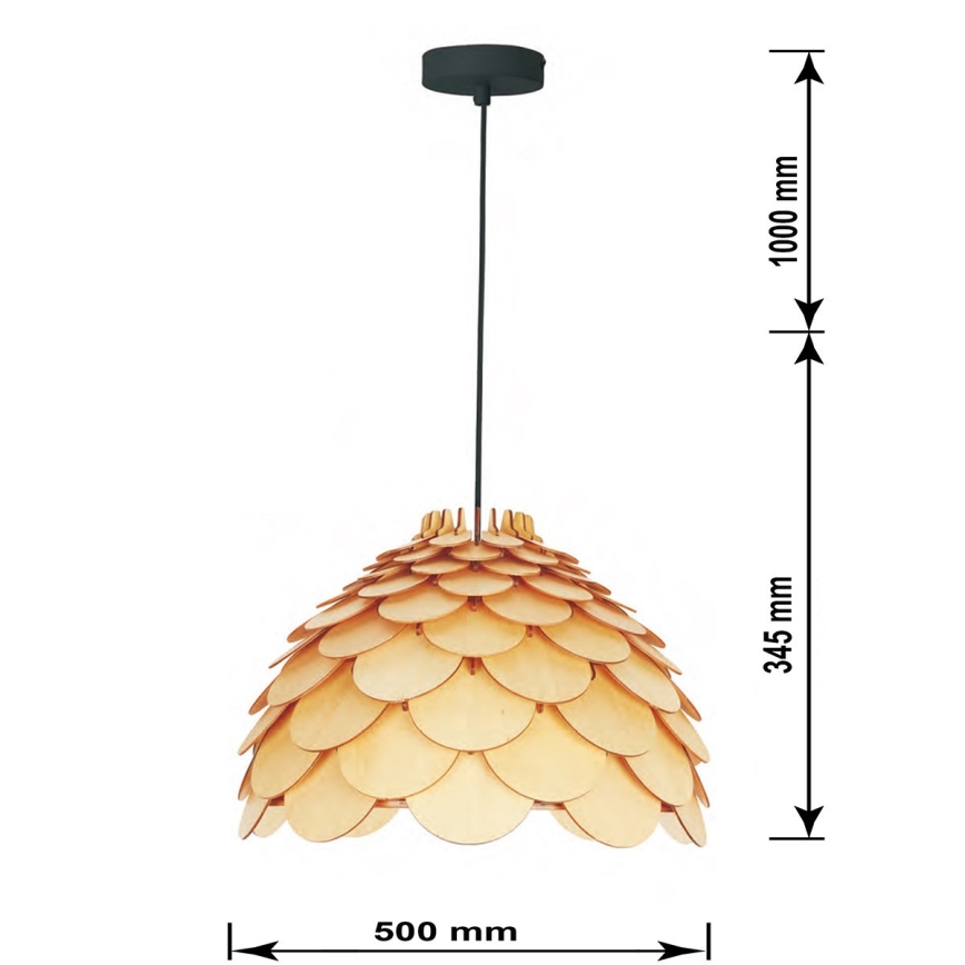 Suspension sur câble BURGO 1xE27/60W/230V Ø 50 cm