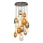 Suspension sur câble CACTUS 16xG9/5W/230V cuivré/gris/blanc