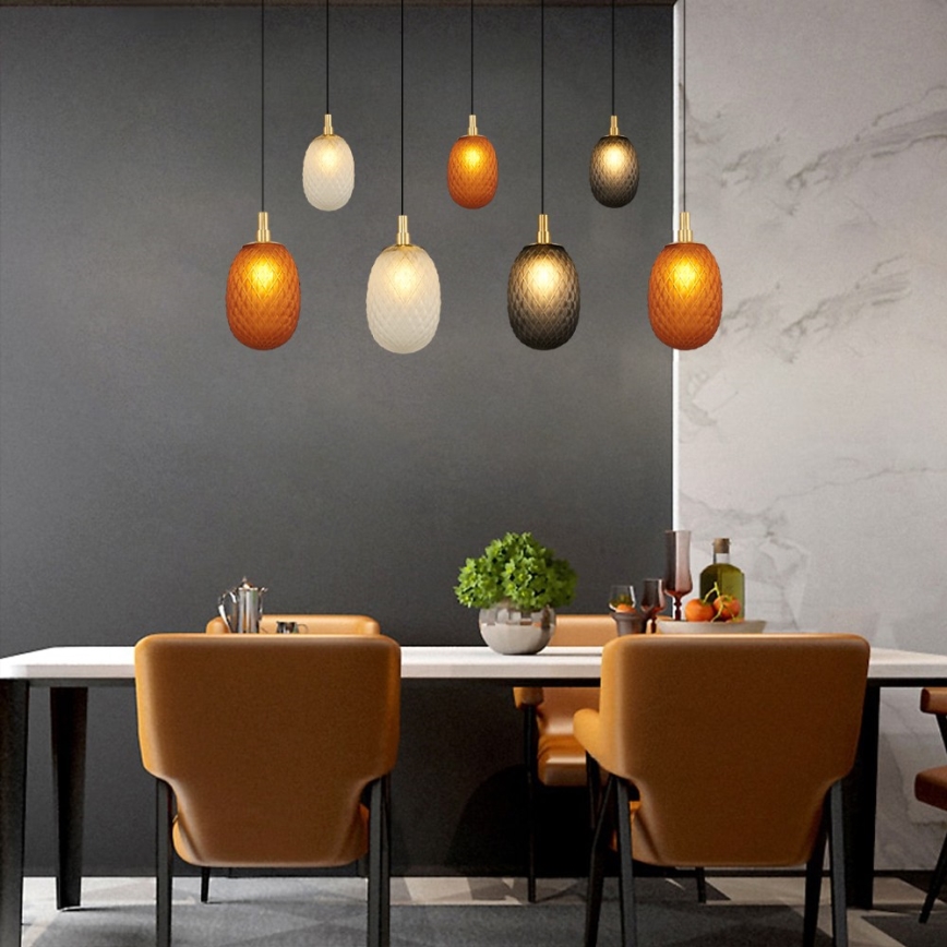 Suspension sur câble CACTUS 7xG9/5W/230V cuivrée/grise/blanche