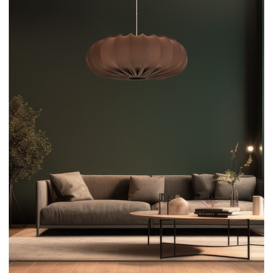 Suspension sur câble CAFEE 1xE27/40W/230V Ø 66 cm marron