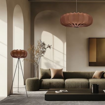Suspension sur câble CAFEE 1xE27/40W/230V Ø 66 cm marron