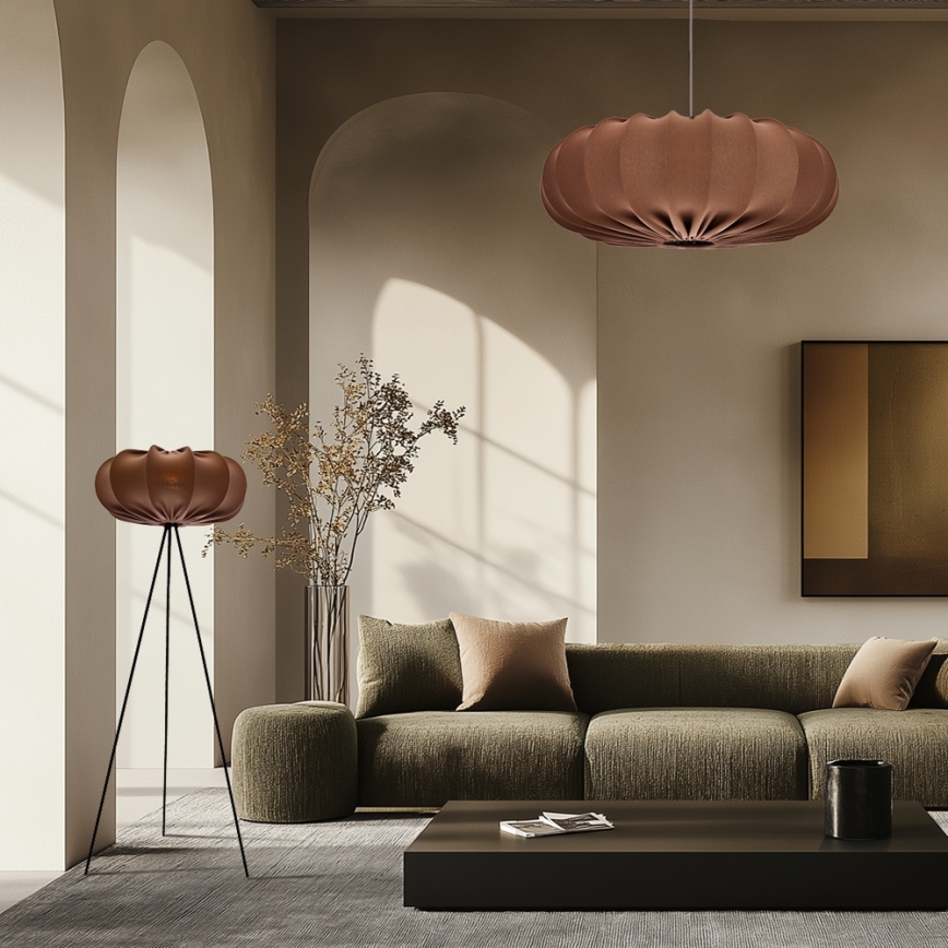 Suspension sur câble CAFEE 1xE27/40W/230V Ø 66 cm marron