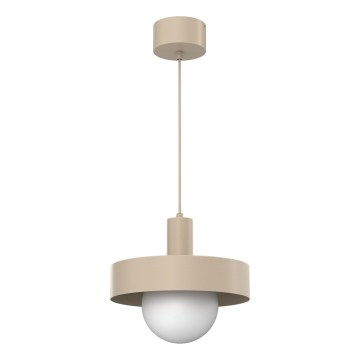 Suspension sur câble CANAN 1xE27/15W/230V Ø 29 cm beige